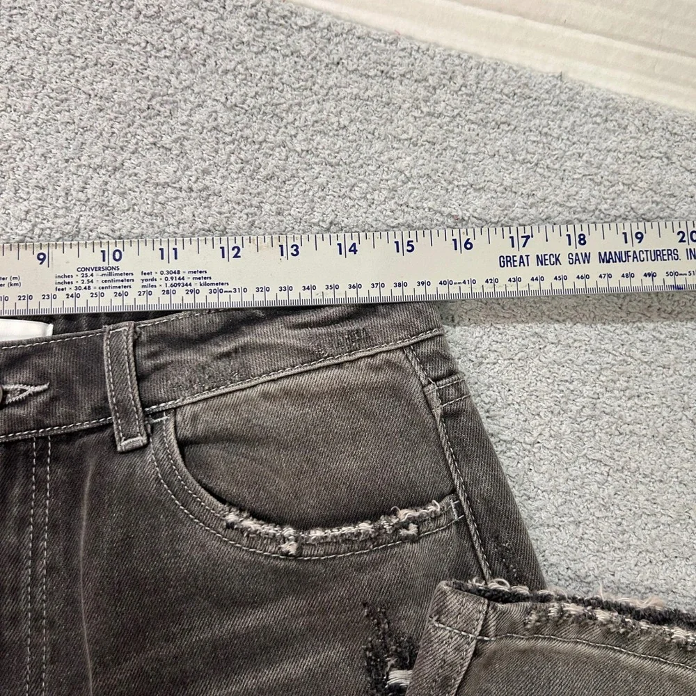 Vervet Jeans Distressed Wide Leg 29 Charcoal Grey Baggy Skater Grunge Streetwear